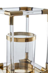 Aegean Candle Holder – Gold Finish & Acrylic (Small) - thumbnail 2