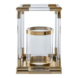 Aegean Candle Holder – Gold Finish & Acrylic (Small)