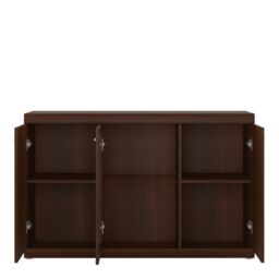 Imperial 3 Door Glazed Sideboard in Dark Mahogany Melamine - thumbnail 4