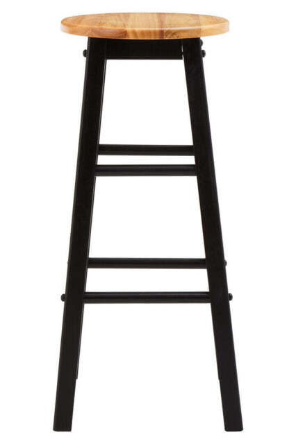 Poise Kitchen/Bar Stool – Black & Natural Wood - image 1