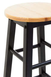 Poise Kitchen/Bar Stool – Black & Natural Wood - thumbnail 5