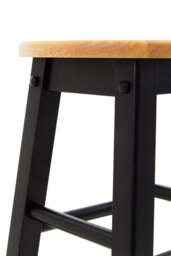 Poise Kitchen/Bar Stool – Black & Natural Wood - thumbnail 2