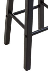 Poise Kitchen/Bar Stool – Black & Natural Wood - thumbnail 4