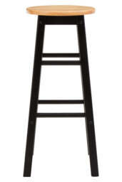 Poise Kitchen/Bar Stool – Black & Natural Wood - thumbnail 6