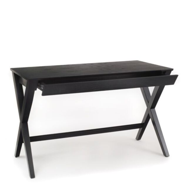 Writex Desk with 1 Drawer in Black Compact Modern Office & Study Table - image 1