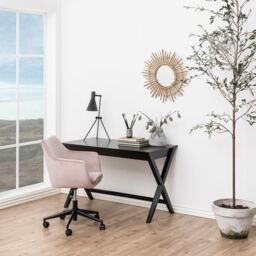 Writex Desk with 1 Drawer in Black  Compact Modern Office & Study Table - thumbnail 4