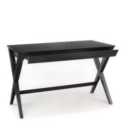 Writex Desk with 1 Drawer in Black  Compact Modern Office & Study Table - thumbnail 1