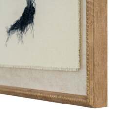 Flora & Fauna Collection Spleenwort on Linen in Beaded Frame - thumbnail 2