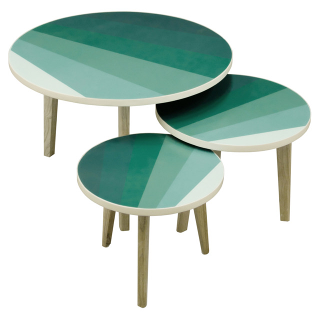 Ismere Lamp Table - Blue Hues - Small