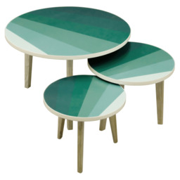 Ismere Lamp Table - Blue Hues - Small