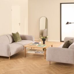 Westham 3 Seater Sofa in Fay Beige Fabric - thumbnail 3