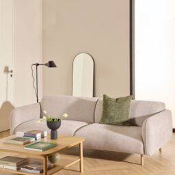 Westham 3 Seater Sofa in Fay Beige Fabric - thumbnail 1