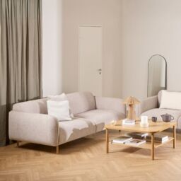 Westham 3 Seater Sofa in Fay Beige Fabric - thumbnail 2
