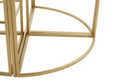 Langford Mirrored Nesting Tables – Gold Frame (Set of 5) - thumbnail 2