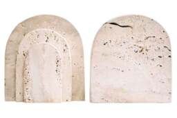 Arched Two Travertine of Set Bookends Corvessa - thumbnail 3