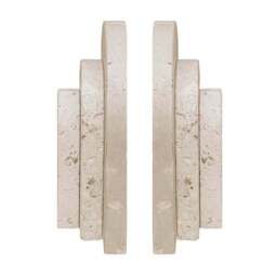 Arched Two Travertine of Set Bookends Corvessa