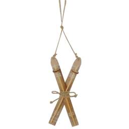 Vintage Crossed Wooden Skis