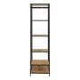 Seaford Black Metal Clothes Rack with 5 Oak Shelves - thumbnail 3