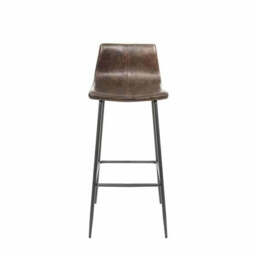 Kavira Barstool Vegan Leather Chestnut SET OF 2 - thumbnail 3