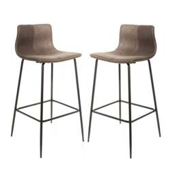 Kavira Barstool Vegan Leather Chestnut SET OF 2 - thumbnail 4