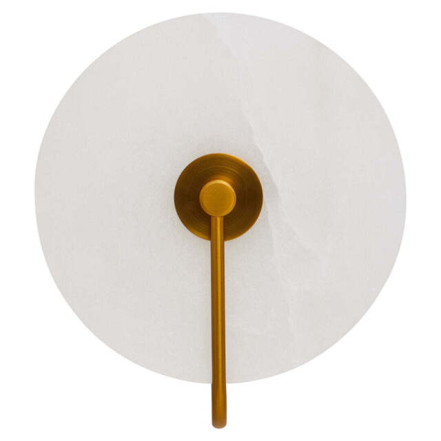 Hush Wall Light – White Marble with Gold Accent - image 1