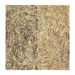 Horizon Wood Carving Wall Art – Gold Finish