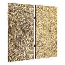 Horizon Wood Carving Wall Art – Gold Finish - thumbnail 5