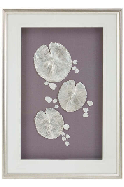 Cove Silver Leaf Wall Art with Wooden Frame - image 1