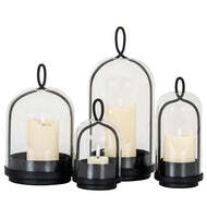 Nysa Large Candle Holder with Glass Cloche - thumbnail 4