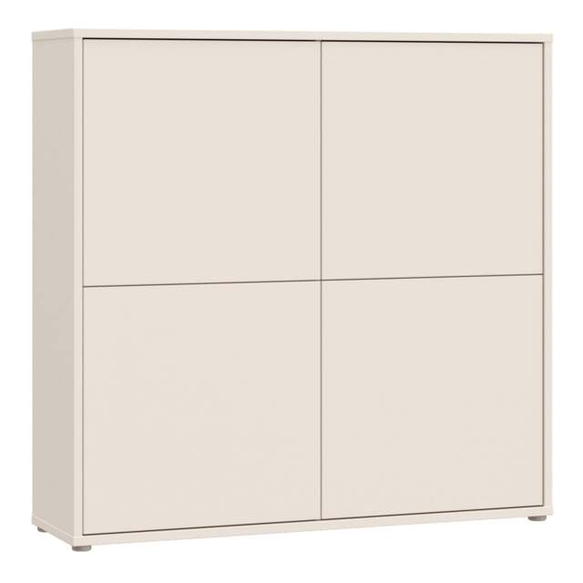 Alice Springs 4 Door Large Storage Cabinet with Push-to-Open Doors in Sand - image 1