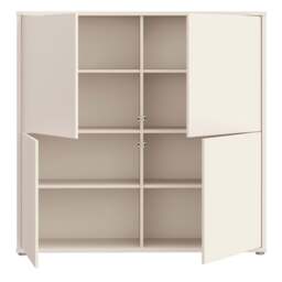 Alice Springs 4 Door Large Storage Cabinet with Push-to-Open Doors in Sand - thumbnail 5