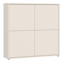 Alice Springs 4 Door Large Storage Cabinet with Push-to-Open Doors in Sand - thumbnail 1