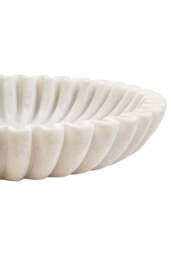 Suncrest Fluted Marble Bowl – White (Large) - thumbnail 4