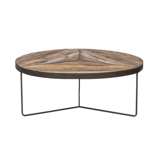 Fayella Boatwood Round Rustic Coffee Table Large - image 1