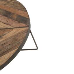 Fayella Boatwood Round Rustic Coffee Table Large - thumbnail 2