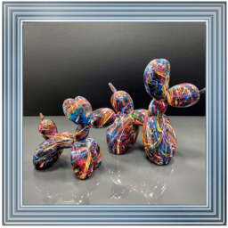 MD421 GRAFFITI  BALLOON DOGS - 40x40 / Silver Mirror / PLAIN - thumbnail 5