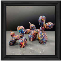 MD421 GRAFFITI  BALLOON DOGS - 40x40 / Silver Mirror / PLAIN - thumbnail 2