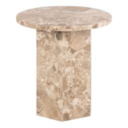 Side Table in Brown Marble 50x50cm  Naxos Collection