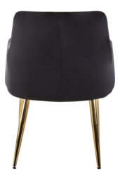 Linea Black Velvet Angular Dining Chair - thumbnail 4