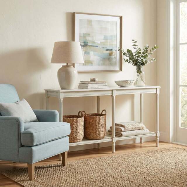 Belmont Rattan Collection Modern Storage Console - image 1