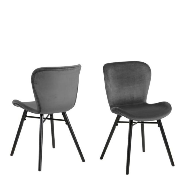 Batilda Dining Chair in Dark Grey, Set of 2 - image 1