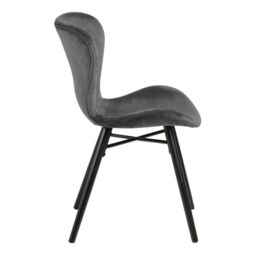 Batilda Dining Chair in Dark Grey, Set of 2 - thumbnail 2