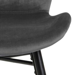 Batilda Dining Chair in Dark Grey, Set of 2 - thumbnail 4