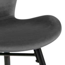 Batilda Dining Chair in Dark Grey, Set of 2 - thumbnail 6