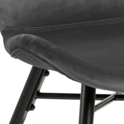 Batilda Dining Chair in Dark Grey, Set of 2 - thumbnail 5
