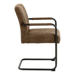 Adele Dining Chairs in Light Brown Fabric – Set of 2 - thumbnail 2