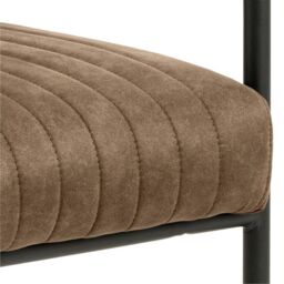 Adele Dining Chairs in Light Brown Fabric – Set of 2 - thumbnail 5