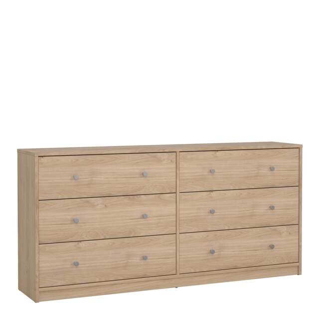 May Chest of 6 Drawers (3+3) in Jackson Hickory Oak - image 1