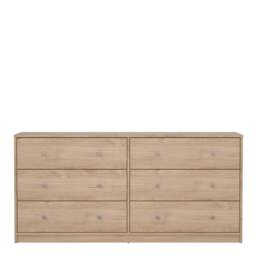 May Chest of 6 Drawers (3+3) in Jackson Hickory Oak - thumbnail 2