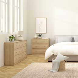 May Chest of 6 Drawers (3+3) in Jackson Hickory Oak - thumbnail 2